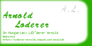 arnold loderer business card